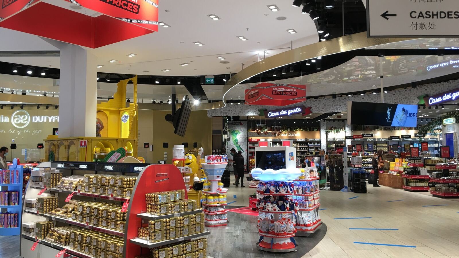 A duty-free shop inside the terminal.