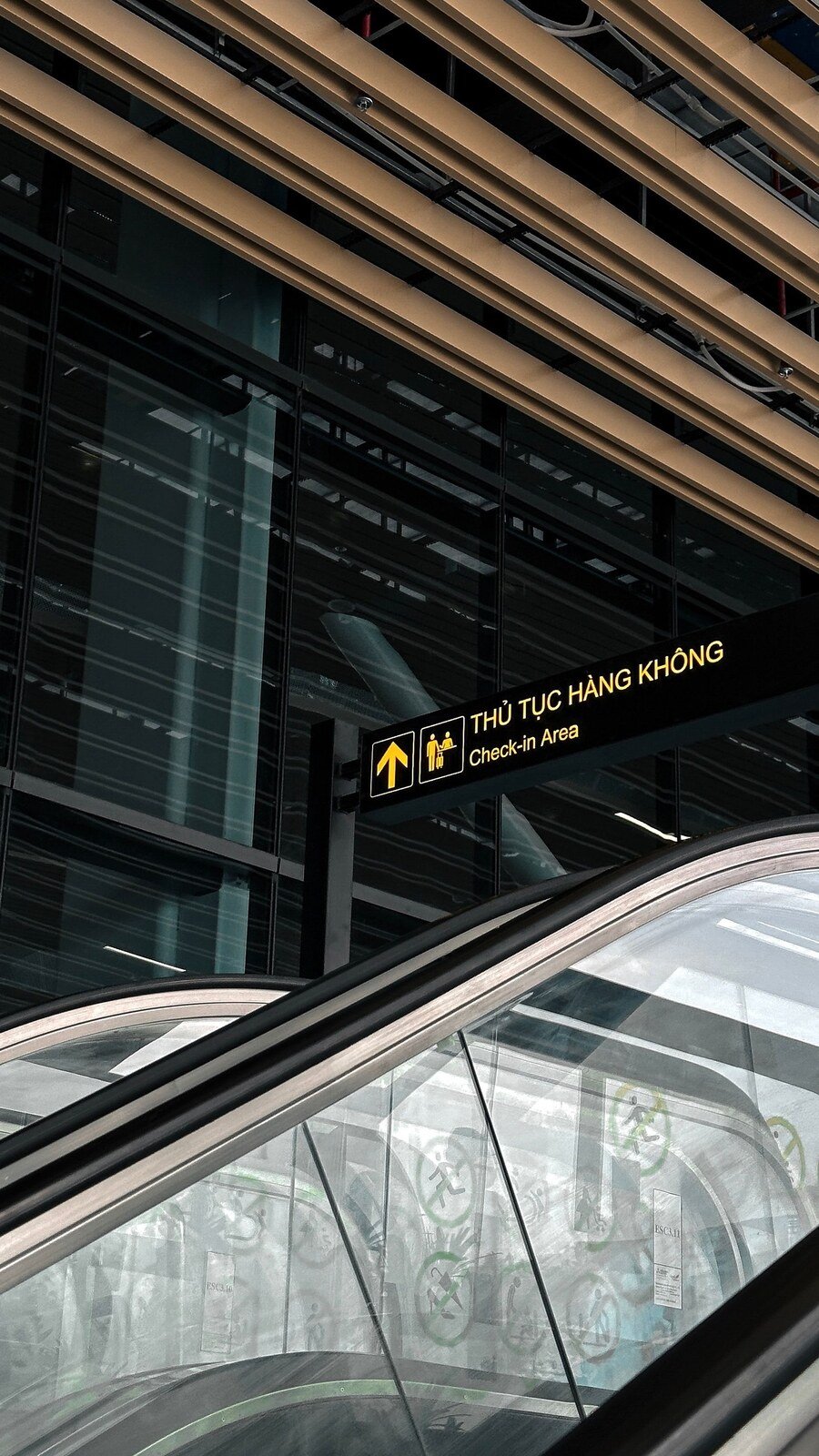 An airport terminal building.
